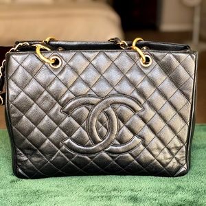 Authentic Chanel Grand Shopping tote